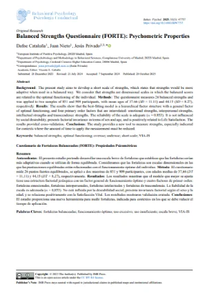 Balanced Strengths Questionnaire (FORTE): Psychometric Properties